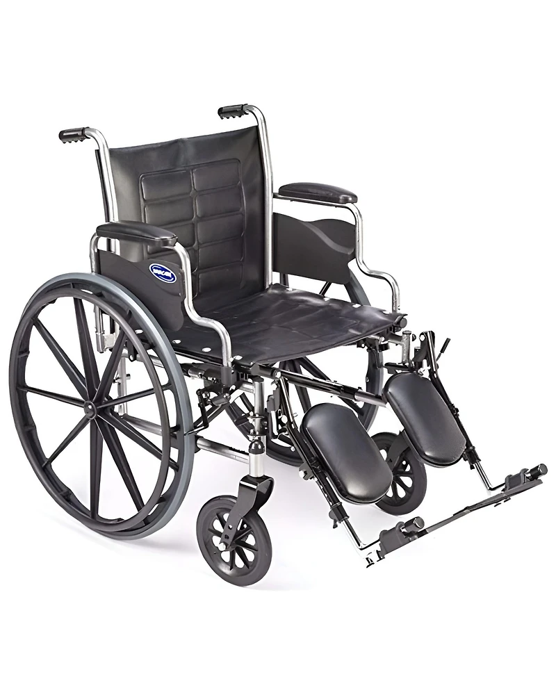 Invacare Wheelchair Elevating Legrests Padded Calf Support, Aluminum Footplates, Adjustable Length
