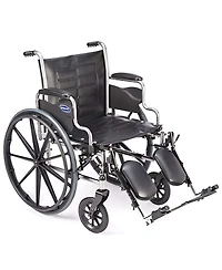 Invacare Wheelchair Elevating Legrests Padded Calf Support, Aluminum Footplates, Adjustable Length