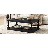 Streamdale Furniture Vintage Coffee Table with Vase Legs and Pine Veneer