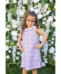 Florence Eiseman Toddler Girls Printed Pique Dress with Flowers
