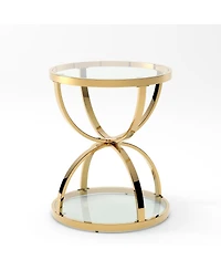 Streamdale Furniture Modern Glass 2-Tier Side Table