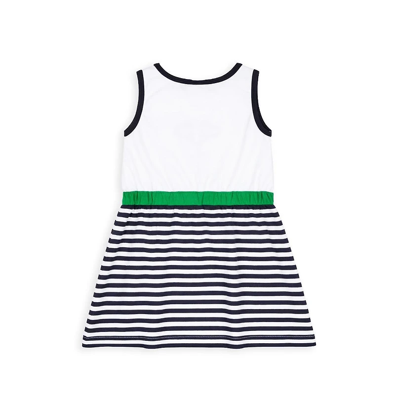 Florence Eiseman Toddler Girls Stripe Knit Dress with Tennis Rackets