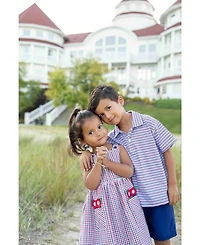 Florence Eiseman Little Boys Stripe Print Performance Knit Polo