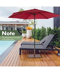 Costway 20" Square Patio Umbrella Base Weighted 35 Lbs Outdoor Market Stand Footpads