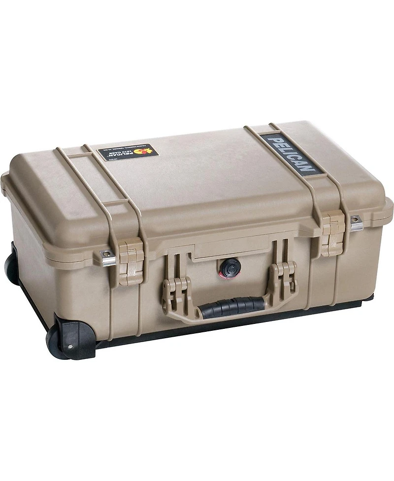 Pelican 1510 Watertight Wheeled Carry On Hard Case, Desert Tan, Bundle with 1519 Lid Organizer
