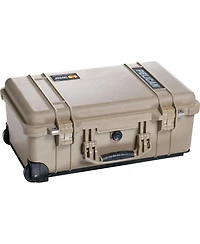 Pelican 1510 Watertight Wheeled Carry On Hard Case, Desert Tan, Bundle with 1519 Lid Organizer