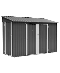 Mondawe 9 x 4 Ft Outdoor Storage Shed with Lockable Door, Heavy Duty Metal Waterproof Garden Shed