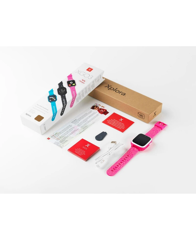 Xplora Kids' XGO3 Smart Watch, Calls, Messages, Sos, Gps Tracker, Camera, Step Counter, Sim Card