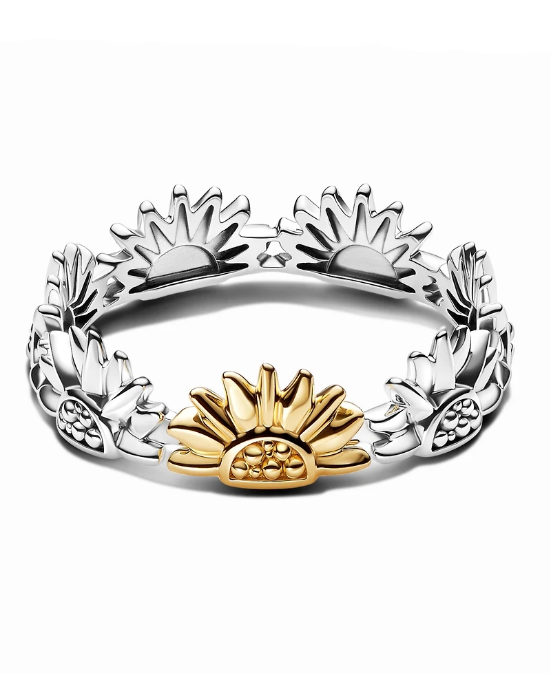 Pandora Sunflower Two-Tone Band Ring
