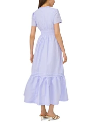 CeCe Women's Split V-Neck Dress
