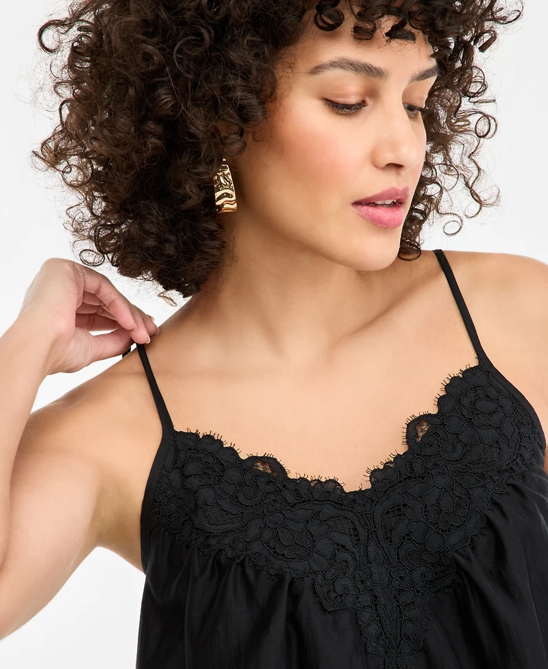 I.n.c. International Concepts Women's Lace-Trim Camisole, Macy's Exclusive