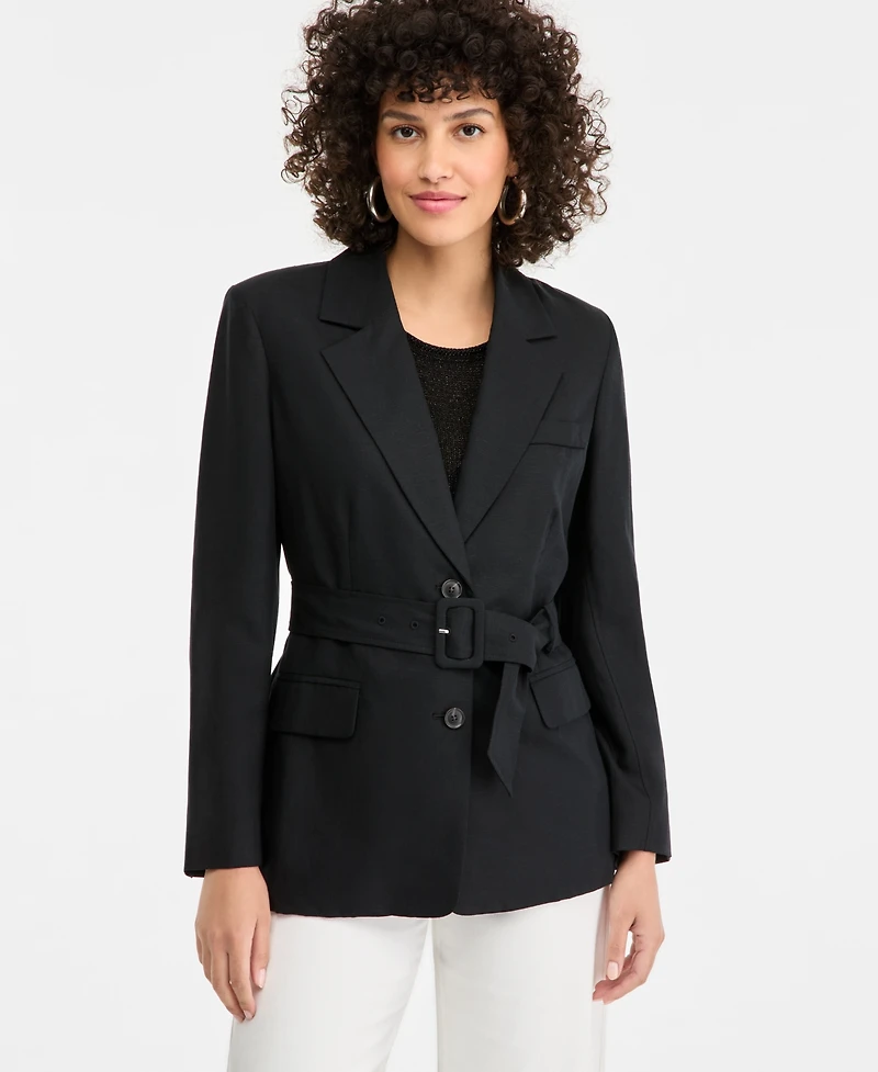 I.n.c. International Concepts Women's Belted Blazer, Macy's Exclusive