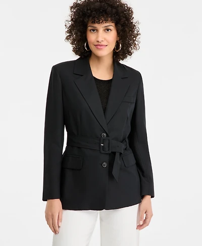 I.n.c. International Concepts Women's Belted Blazer, Macy's Exclusive