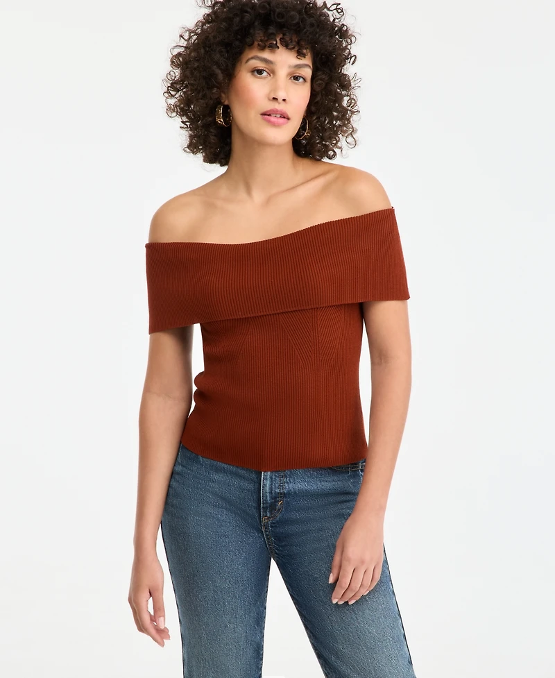 I.n.c. International Concepts Women's Off-The-Shoulder Sweater, Macy's Exclusive