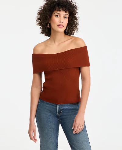 I.n.c. International Concepts Women's Off-The-Shoulder Sweater, Macy's Exclusive