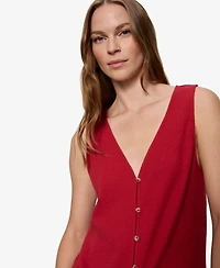 Sanctuary Petite Cotton Easy Textured Tank Top
