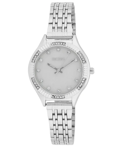 Bcbg Women's Quartz Round Silver Stainless Steel Watch 33mm