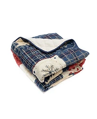 Your Lifestyle Noel Patch Reversible Throw, 50" x 60"