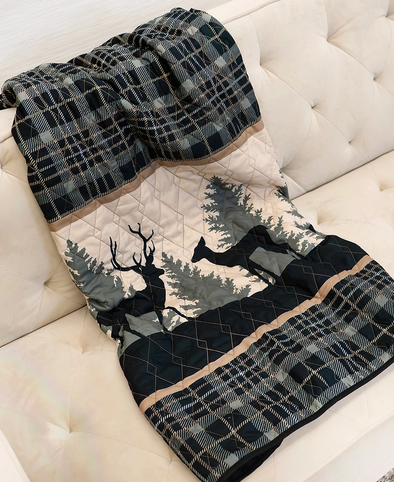 Donna Sharp Deer Walk Reversible Throw, 50" x 60"