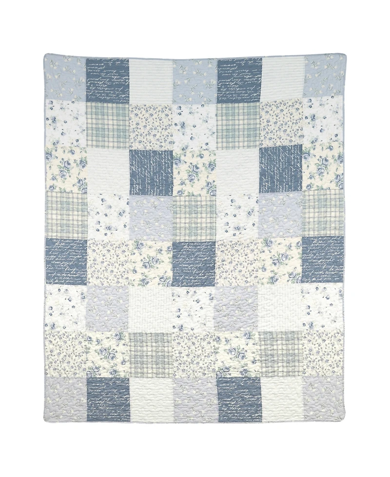 Donna Sharp Pastures Cotton Reversible Throw, 50"x 60"