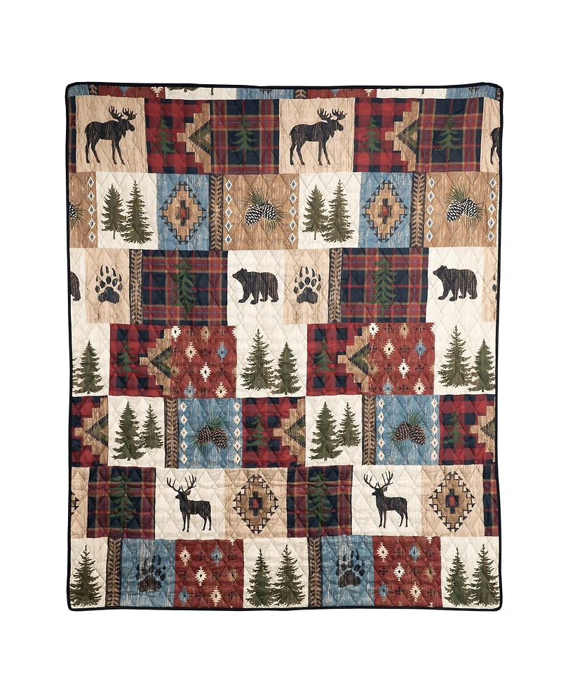 Your Lifestyle Woodland Patch Reversible Throw, 50" x 60"
