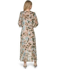 Calvin Klein Women's V-Neck High-Low Dress