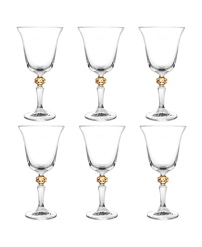 Classic Touch Diamond Motif Liquor Glasses, Set of 6