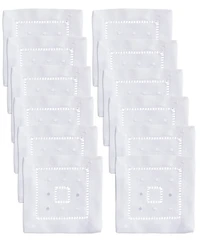 Saro Lifestyle Classic Hemstitch Cocktail Napkins, Set of 12