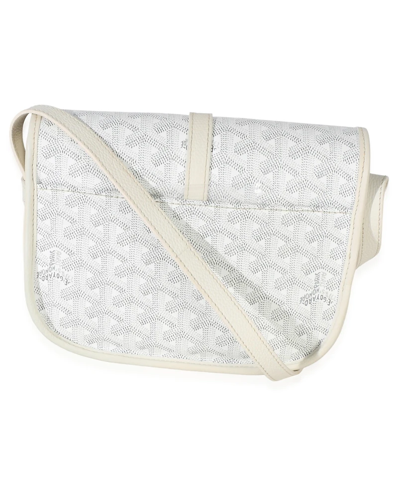 Pre-Owned Goyard White Goyardine Canvas Belvedere Ii Pm