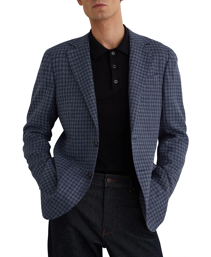 Reiss Men's Romana Single-Breasted Check Blazer
