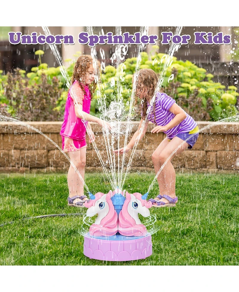 Gnuadz Sprinkler Outdoor Water Toys Backyard Spinning Garden Hose Splashing Fun Kids Gifts