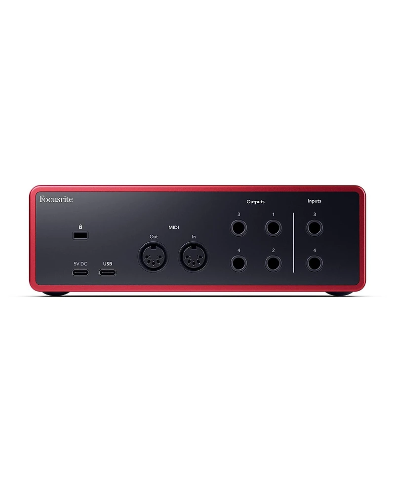 Focusrite Scarlett 4i4 4th Gen Usb Interface with Software Suite, Bundle with Xlr Male to Female Microphone Cable