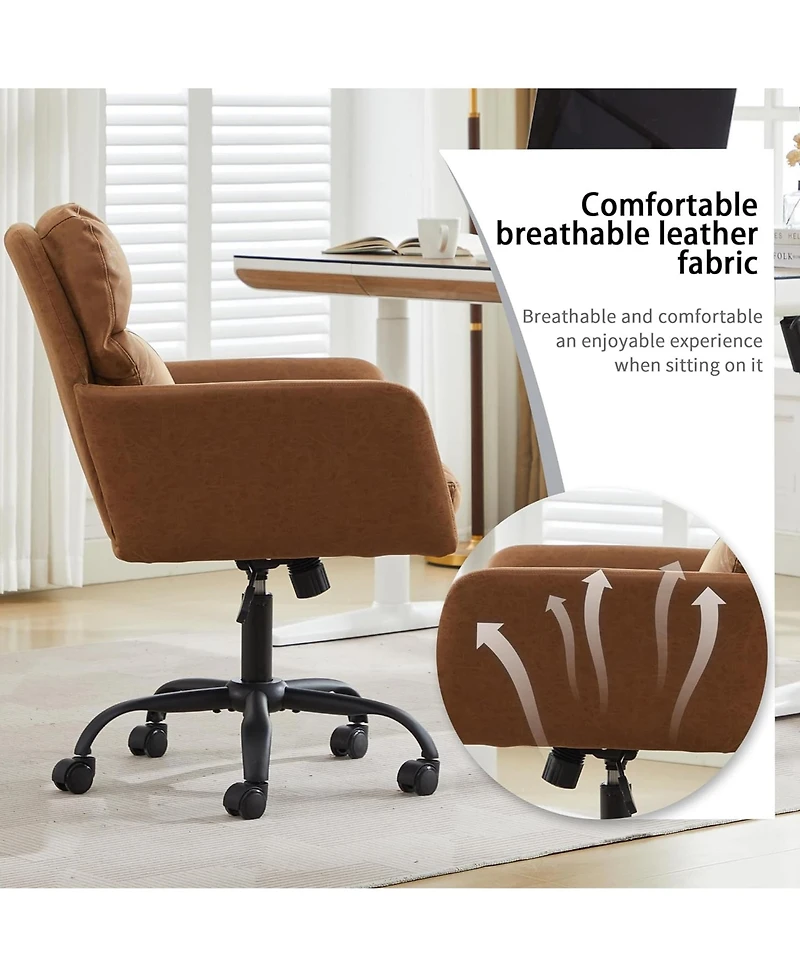 Rainsken Pu Leather Office Desk Chair
