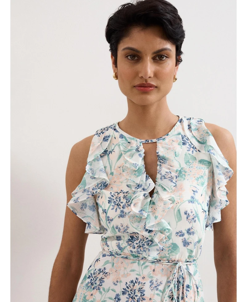 Phase Eight Women's Rachel Floral Ruffle Detail Maxi Dress