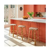 Butler Specialty Ballito 24 in. Seat Height Oval Rattan Counter Stool