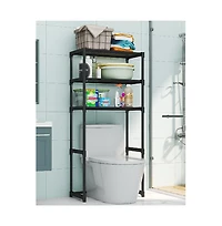 homfan Space-Saving 3 Tier Over The-Toilet Storage Shelf - Freestanding Bathroom Organizer Rack Sturdy and Easy Assembly Ideal