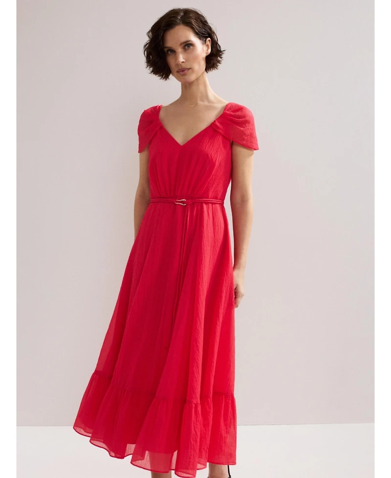 Phase Eight Women's Jen Gathered V-Neck Midi Dress