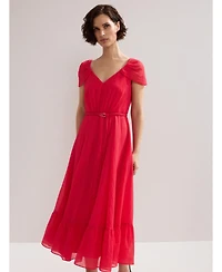 Phase Eight Women's Jen Gathered V-Neck Midi Dress