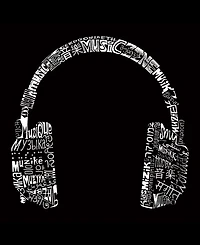 La Pop Art Men's Headphones Arch Word Graphic Tank Top