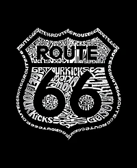 La Pop Art Men's Route 66 Word Tank Top