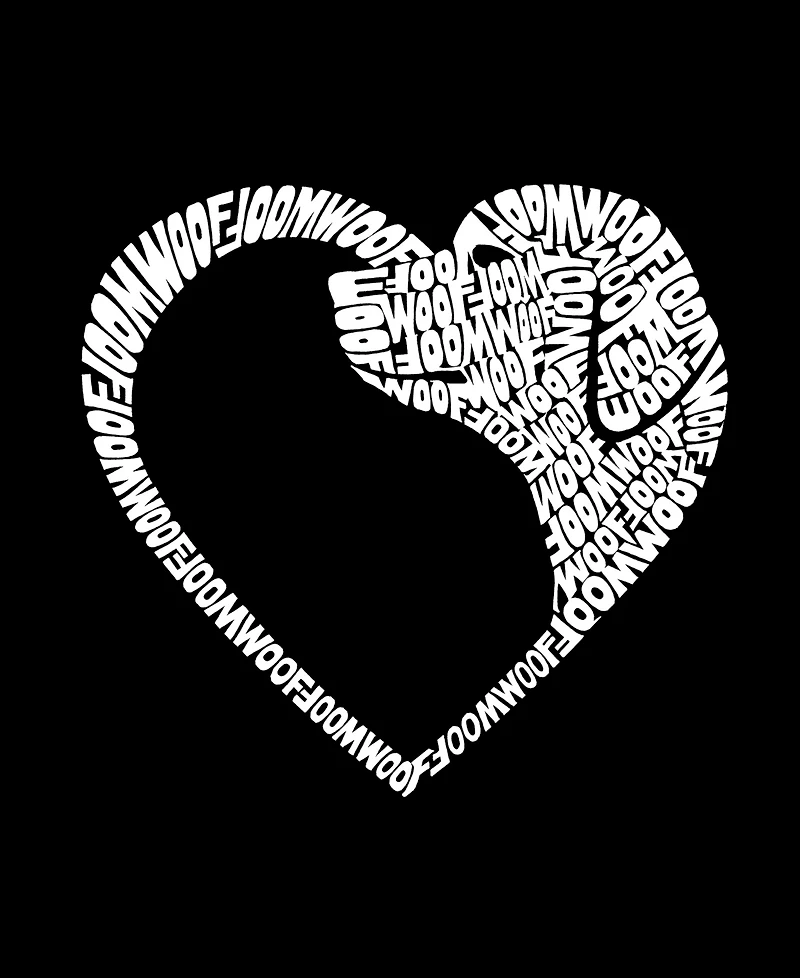 La Pop Art Men's Woof Heart Graphic Tank Top