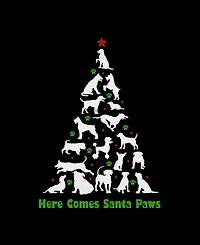 La Pop Art Men's Santa Claus Christmas Tree Word Graphic Tank Top