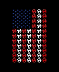 La Pop Art Men's Soccer Ball American Flag Graphic Tank Top