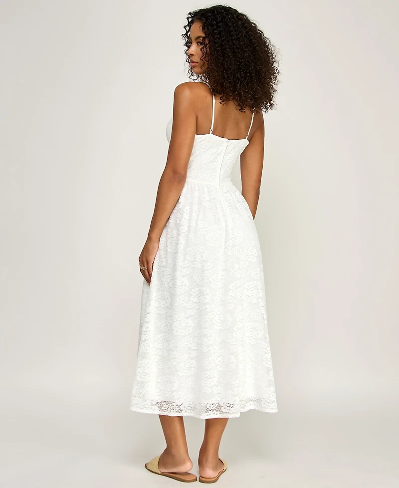 Katia Rae Juniors' Sweetheart Neck Midi Dress