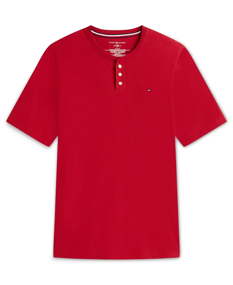 Tommy Hilfiger Men's Short Sleeve Solid Henley