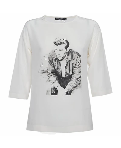 Pre-Owned Dolce & Gabbana Women's Printed Silk Top