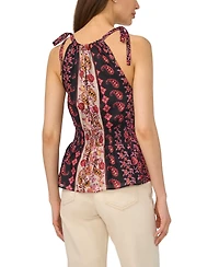 CeCe Women's Smocked Waist Halter Neck Top