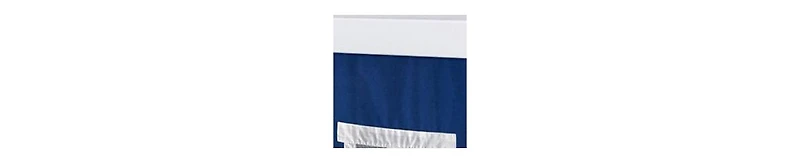 Max & Lily Twin Low Bunk Bed with Staircase and Curtains
