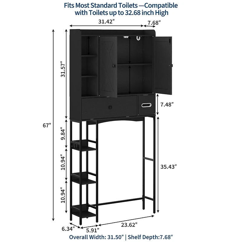 homfan Over-The-Toilet Storage Rack