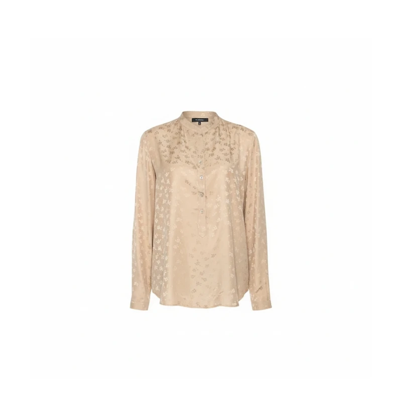 Pre-Owned Stella Mccartney Women's Jacquard Button Front Mandarin Collar Shirt